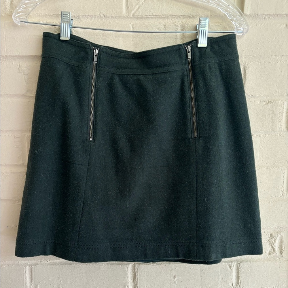Madewell Uptown Wool Zipper Mini Skirt